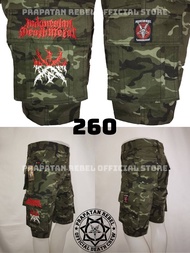 Celana Cargo / Kempol Pendek motif Army Doreng PRAPATAN REBEL - INDONESIAN DEATH METAL (260)