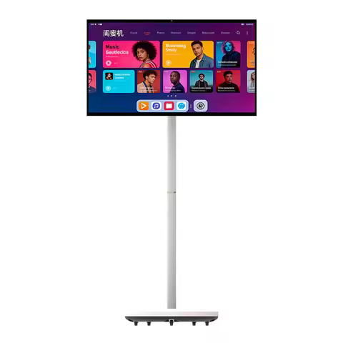 32 Inch LED White Tablet TV Smart Touch Screen Android OS 8GB+128GB Storage Rotating TV Stand Bathro