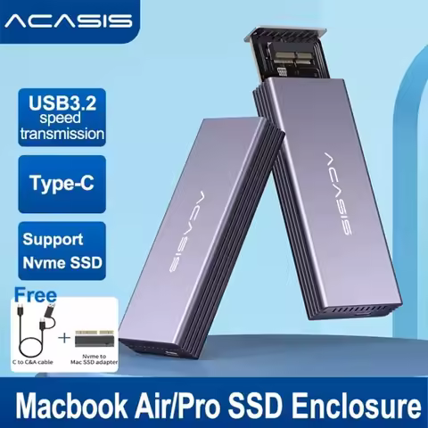 ACASIS USB C 3.2 SSD Enclosure Suit M.2 Nvme SSD 12+16 PIN for Apple Mac/iMac/MacBook Pro/Air 2013 t