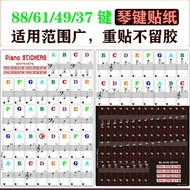 鋼琴鍵盤貼61鍵88鍵/電子琴手卷五線譜按鍵貼紙/鋼琴鍵盤貼紙/鍵盤貼/鋼琴鍵盤貼(限郵寄/全新/現貨/彩色)