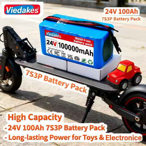 🎖️For 24V-29v Electric equipment Battery, 7S3P 21700 Li-ion Battery Pack 29.4V 100000mAh Bicycle whe