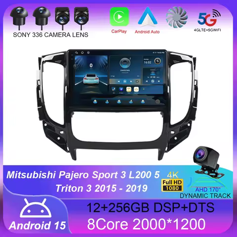 Android 15 Carplay Car Radio For Mitsubishi Pajero Sport 3 L200 5 Triton 3 2015 2016 2017 2018 2019