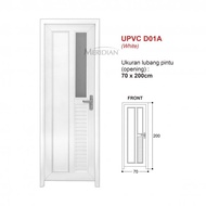 PINTU UPVC UPVC DOOR MERIDIAN / PINTU KAMAR/KAMAR MANDI/ U-Pvc D01 A 