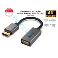 [Local SG Stock] Displayport DP to HDMI Active Adapter 4K60hz for HDMI Monitors DP to HDMI Adapter