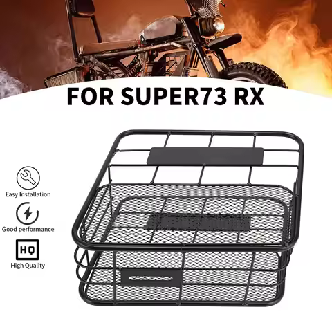 Middle Basket Storage Basket Durable Iron Basket Black for SUPER73 RX Super 73 RX Motorcycles Access
