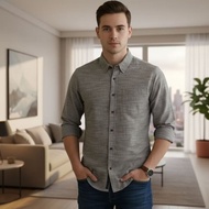 KEMEJA Oxford Shirt Men's Long Sleeve Shirt