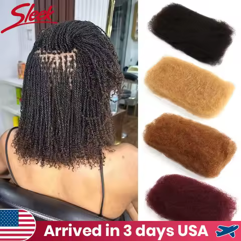 27 Blonde QVR Afro Kinky Bulk Hair No Attachment For Man Afro Curly Bulk Human Hair Remy Dreadlock N