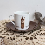 【好日戀物】5德國vintage復古古董鐘紀念咖啡杯組