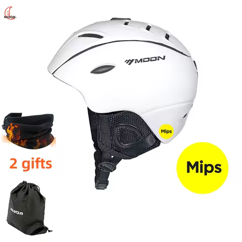 MOON Light-Ski Helmet with Safety Mips Protection, InMolded Snowboard, Winter Skiing, Snow, Adult an