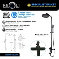 SHOWER TIANG SET COLUMN MIXER KERAN KRAN PANAS DINGIN BLACK REOLI 1703 - YOBISOO shower