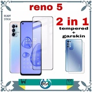 TEMPERED GLASS COLOR RENO 5F/5/5PRO/4F/F17 PRO GARSKIN CARBON ARMOR PROTECTOR