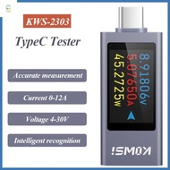 BAIHEE Current and Voltage Monitor, DC 4-30V 0-12A KWS-2303C Power Meter Tester, Battery Capacity Ty