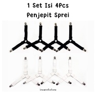[1 Set of 4] Bed Cover Clips | Bed Sheet Clips | Sheet Lock | Bed Sheet Grip