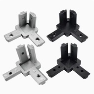 4pcs 3 Way End Angle Bracket Connectors For Europe Standard Aluminium Extrusion Profile 2020 Series 