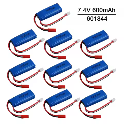 5/10/15/20pcs 7.4V 600mAh 20C Lipo Battery 2S for WLtoys K969 K979 K989 K999 P929 P939 RC Off-road R