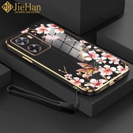 JieHan Casing OPPO A57 4G 2022 OPPO A77 OPPO A77S oppo A57 2022 5G OPPO A57 OPPO A39 Phone Case pretty butterfly Silicone Phone Case Send Lanyard