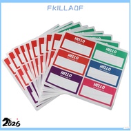 FKILLA0FSB Name Tags, Self-Adhesive Hello My Name is My Name is Stickers, 3.5" x 2" Colorful 6 Color