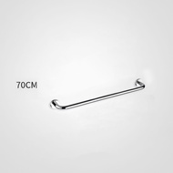 Stainless Steel Wall Mounted Single Rail Pole 59cm 70cm 80cm Towel Rack Toilet Bathroom Hanger Rod B