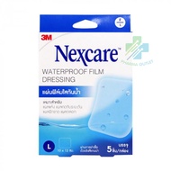3M Nexcare 10x12 Cm Waterproof Transparent Film. 5 Pcs (F/L) Size 10x12cm (931)