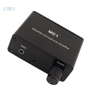 LIDU1 ME1 Portable Amplifier For Mics 20dB Gained Control Adjustable DC5 12V Power