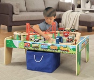 Maxim Enterprise 50 Piece Wooden Wood Train Railway Track Set with Train and Activity Table. BRIO and Thomas &amp; Friends Compatible