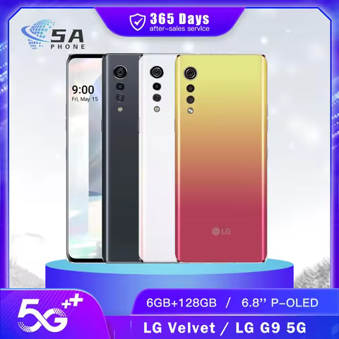 Original LG G9 G900TM G900N 5G Mobile Phone VELVET NFC 6GB+128GB 6.8'' 48MP+8MP+5MP+16MP Snapdragon 