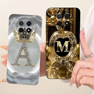 For Huawei Nova Y91 Casing STG-LX1 STG-LX2 Cute Crystal Initials Letters Soft Couple Phone Case For 