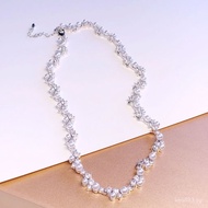 High-end diamond-studded jewelry Jewelry Niche Necklace Women's Pearl ins Versatile Collarbone Chain