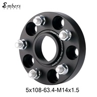 Embers Wheel Spacer PCD 5x108 CB 63.4 M14x1.5 For Range Rover Evoque LR2 Volvo S60 Jaguar E-Pace I-P
