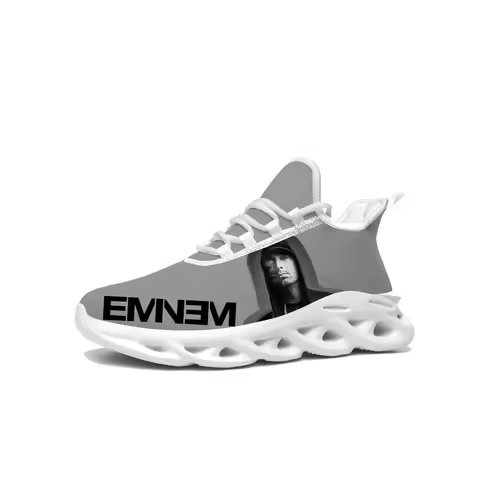 Eminem Hip Hop Rap Flats Sneakers Mens Womens Sports Running Shoes High Custom Sneaker Lace Up Mesh 
