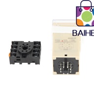 BAIHEE Digital Time Relay, with Socket Base 0.01S-99H99M Time Relay, Precision Timing 220V DH48S‑2Z 