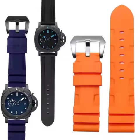 Premium-Grade Silicone strap accessories Watch band Rubber Watchband fit For Panerai PAM111 PAM441 P