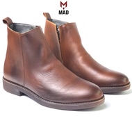 Chelsea Zip Boots MAD brown high-top office shoes for men, genuine imported cowhide, cheap price in 