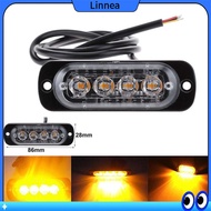 LIN 12V- 24V Warning Light 4 LED Bar Car Truck Strobe Flash Emergency Light Lamp
