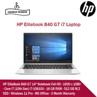 [Next Day Delivery] [Refurbished] HP ELITEBOOK 840 G7 I7-10610U 10th Gen14" FHD IPS, 16GB Ram, 512GB SSD, Wifi 6, Bluetooth 5.0, Win 11 Pro, MS Office 2019, 3-Month Warranty