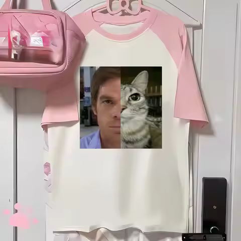 Dexter Morgan shirt girl Classic harajuku Pop Culture Colorful anime Pastel tshirt 2000s Retro Grung