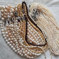 [N2.0926] FreshWaterPearl Sweet Pearl Necklace, Exotic Pearl Necklace, Egg Pearl Necklace, 2hand Jap