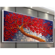 ▼❡5D DIY Full Circle Diamond Full Diamond Painting " Red money tree" Decorative Painting