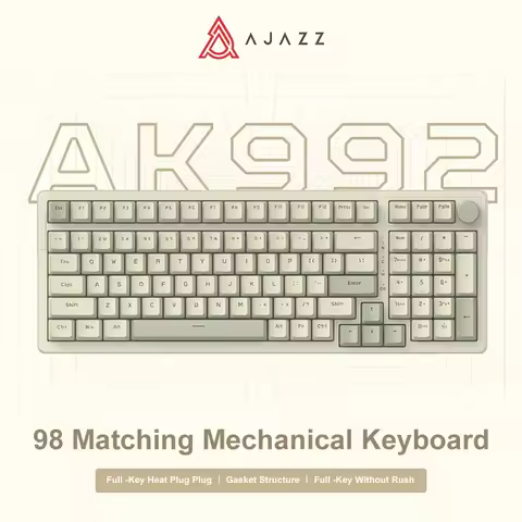 Ajazz AK992 Wired Mechanical Keyboard 98-Key Full Layout Hot-Swap USB Gaming keyboard Multimedia Key
