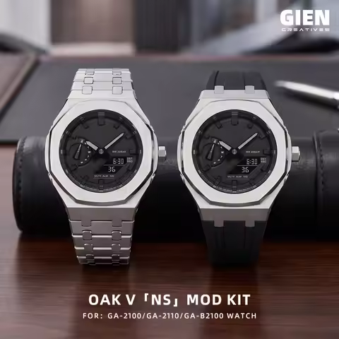 Giencreatives GA2100 Casioak 5NS Mod Kit Stainless Steel Watchcase with stainless steel Casio GShock