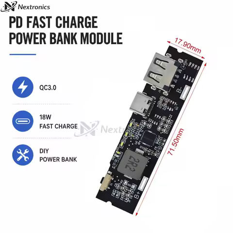 1PCS SW6106PD QC3.0 QC2.0 PD 18W Fast Charge Power Bank Module Type-C Dual USB 18650 Charging Board