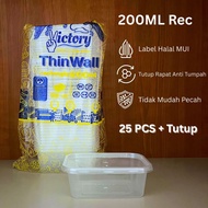 (Wholesale) Thinwall Rec 200Ml Victory (25) Halal Slime Cup Pudding Container Fruit Salad Food Conta