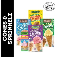 Edward & Sons Gluten Free Ice Cream Cones Cake Style / Rolled Style Gluten Free / Sprinkels Confetti