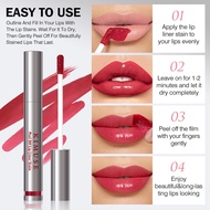 KIMUSE Peel Off Lip Liner Stain 12 Hours Long Lasting Cosmetic Waterproof High Pigmented Peel Off Li