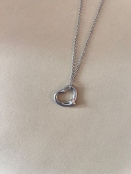 TIFFANY & CO 925純銀中空心形吊墜頸鏈 日本中古二手Vintage