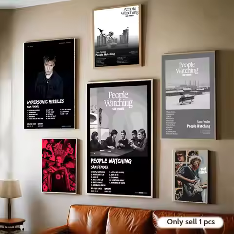 English Singer Sam F-Fender Poster Modern Self-Adhesive Art Wall Decals for Bedroom & Living Room Ho
