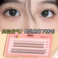 BQI Mermaid Tassel False Eyelashes A Shaped Fishtail Natural Curling Single Cluster Lashes