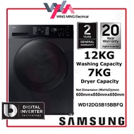 Samsung Front Load Washer Dryer Wash 12KG/Dryer 7KG (WD12DG5B15BBFQ)Washing Machine/Mesin Basuh Auto