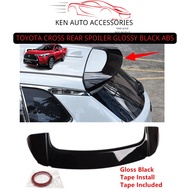 TOYOTA COROLLA CROSS 2020-2024 REAR ROOF SPOILER GLOSSY BLACK ABS MATERIAL