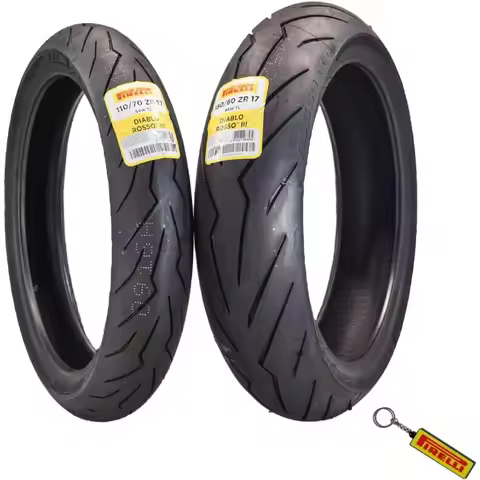 High-Performance Motorcycle Tire Set: 110/70 ZR 17 Front & 150/60 ZR 17 Rear - Suitable for Sport Ri